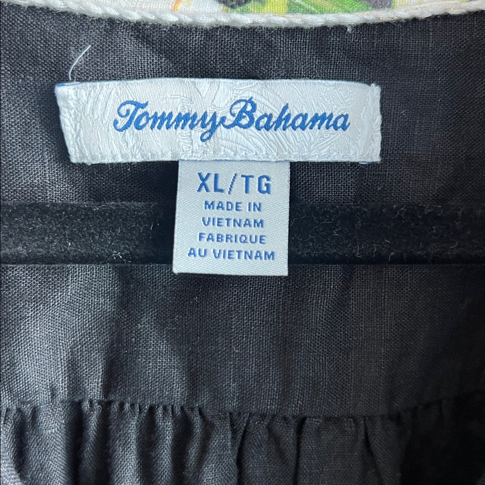 Tommy Bahama Coastalina Linen Midi Shirtdress Black Size XL - Picture 5 of 9